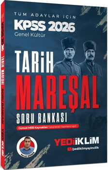 Yediiklim Yayınları 2026 KPSS Mareşal Genel Kültür Tarih Tüm Adaylar İçin Soru Bankası