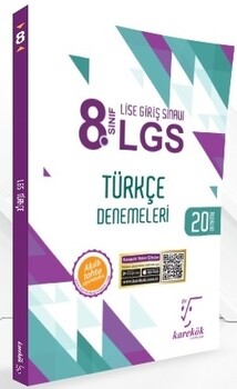  Karekök Yayınları 8. Sınıf LGS Türkçe 20 Deneme