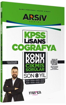  Marka Yayınları KPSS Lisans Coğrafya Konu Konu Çıkmış Sorular Son 8 yıl Çıkmış Sorular