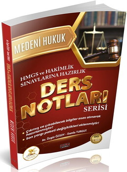 Savaş Yayınları HUKAL HMGS HAKİMLİK Medeni Hukuk Ders Notları