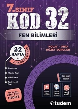  Tudem Yayınları 7. Sınıf Fen Bilimleri Kod 32 Tekrar Testleri