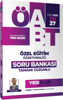 Yediiklim 2027 MEB AGS ÖABT Özel Eğitim Öğretmenliği Tamamı Çözümlü Soru Bankası