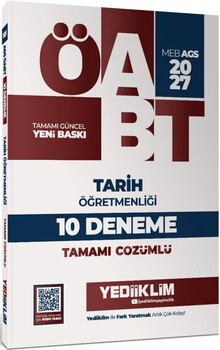 Yediiklim 2027 MEB AGS ÖABT Tarih Öğretmenliği Tamamı Çözümlü 10 Deneme