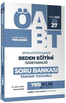 Yediiklim 2027 ÖABT MEB AGS Beden Eğitimi Öğretmenliği Spor Kütüphanesi Soru Bankası