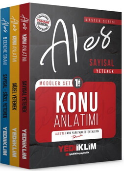 Yediiklim  2026 Master Serisi ALES Sayısal Sözel Yetenek Modüler Set ve 5 Deneme