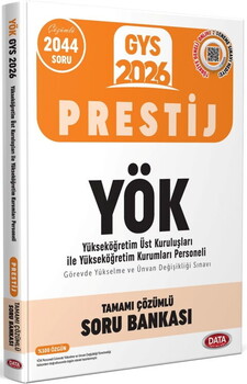  Data Yayınları 2026 GYS YÖK Üst Kuruluşları ve YÖK Personeli Prestij Soru Bankası