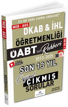 Dizgi Kitap 2026 MEB AGS DKAB İHL ÖABT nin Rehberi Konularına Göre Tasnif Edilmiş Son 13 Yıl Çıkmış Sınav Soruları