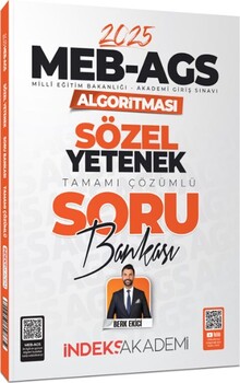  İndeks Akademi 2025 MEB AGS Algoritması Sözel Yetenek Soru Bankası