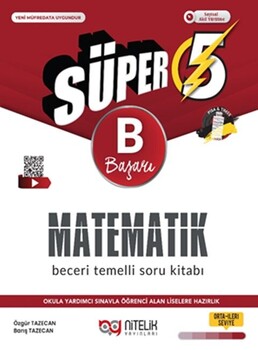  Nitelik Yayınları 5. Sınıf Matematik Süper B Beceri Temelli Soru Kitabı