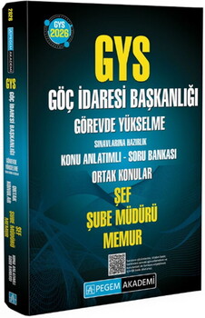 Pegem Yayınları 2026 GYS Göç İdaresi Başkanlığı Görevde Yükselme Sınavlarına Hazırlık Konu Anlatımlı Soru Bankası