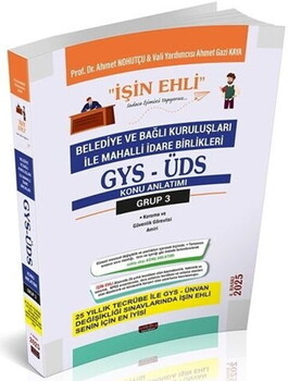  Savaş Yayınları 2025 GYS ÜDS Belediye ve Bağlı Kuruluşları Mahalli İdareler Grup 3 Konu Anlatımı