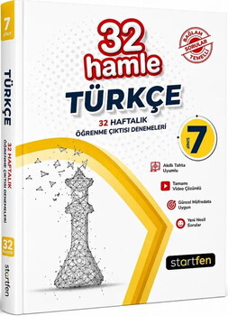 Startfen Yayınları 7. Sınıf Türkçe 32 Hamle Kazanım Denemeleri