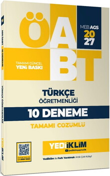 Yediiklim 2027 MEB AGS ÖABT Türkçe Öğretmenliği Tamamı Çözümlü 10 Deneme