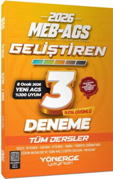  Yönerge Yayınları 2026 MEB AGS Tüm Dersler Geliştiren 3 Deneme