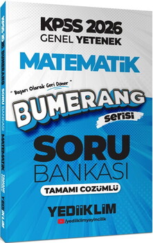  Yediiklim  2026 KPSS Genel Yetenek Bumerang Matematik Tamamı Çözümlü Soru Bankası