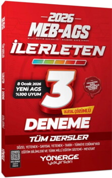  Yönerge Yayınları 2026 MEB AGS Tüm Dersler İlerleten 3 Deneme