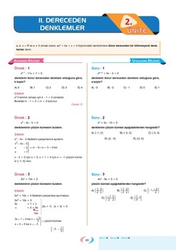  Aktif Öğrenme Matematik Çarpanlara Ayırma ve İkinci Dereceden Denklemler