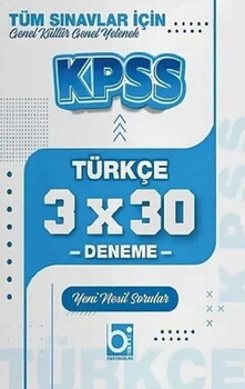  Bigelio Yayıncılık KPSS Türkçe 3x30 Deneme