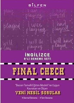  Bilfen Yayıncılık 8. Sınıf İngilizce Final Check 8 li Deneme Seti