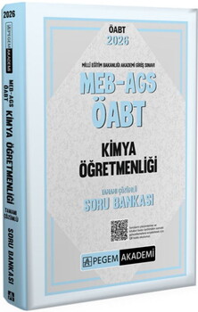 Pegem Akademi 2026 MEB AGS ÖABT Kimya Öğretmenliği Tamamı Çözümlü Soru Bankası