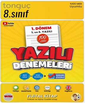  Tonguç Akademi 8. Sınıf Yazılı Denemeleri 1. Dönem 1 ve 2. Yazılı
