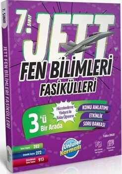  Ünlüler Yayınları 7. Sınıf Fen Bilimleri JETT Soru Fasikülleri