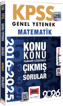  Yargı Yayınları 2026 KPSS Genel Yetenek Matematik 2016 2026 Konu Konu Tamamı Çözümlü Çıkmış Sorular