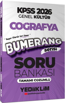  Yediiklim  2026 KPSS Genel Kültür Bumerang Coğrafya Tamamı Çözümlü Soru Bankası