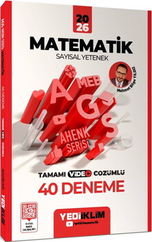  Yediiklim Yayınları 2026 MEB AGS Ahenk Serisi Matematik Sayısal Yetenek Tamamı Video Çözümlü 40 Deneme