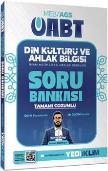  Yediiklim Yayınları 2027 MEB AGS ÖABT Din Kültürü ve Ahlak Bilgisi Tamamı çözümlü Soru Bankası