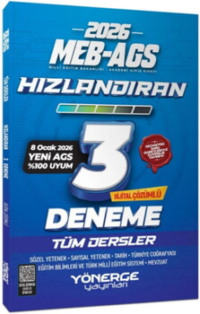  Yönerge Yayınları 2026 MEB AGS Tüm Dersler Hızlandıran 3 Deneme