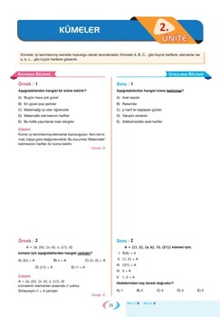  Aktif Öğrenme Matematik Kümeler ve Olasılık