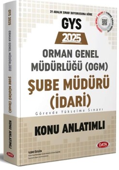  Data Yayınları 2025 GYS Orman Genel Müdürlüğü Şube Müdürü Konu Anlatımlı