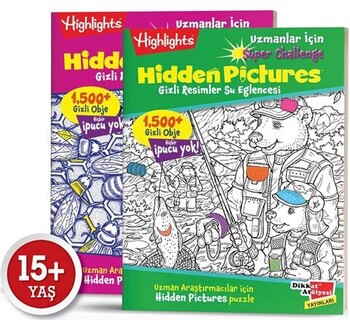  Dikkat Atölyesi Yayınları Uzmanlar İçin Hidden Pictures 2 li Set 15+Yaş