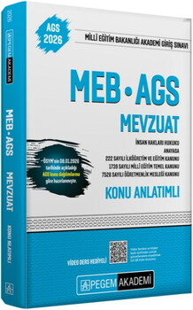  Pegem Yayınları 2026 MEB AGS Mevzuat Konu Anlatımlı