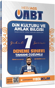 Yediiklim 2027 MEB AGS ÖABT Yakut Din Kültürü Ve Ahlak Bilgisi Tamamı Çözümlü 7 Deneme