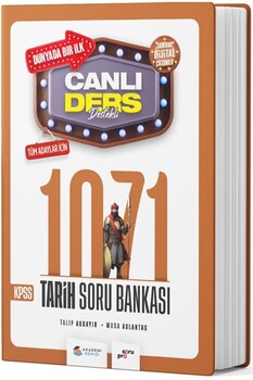  Akademi Denizi KPSS Tarih Canlı Ders Destekli 1071 Soru Bankası