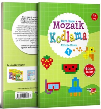  Dikkat Atölyesi Yayınları Okul Öncesi Kare Kare Mozaik Kodlama 1. Seviye