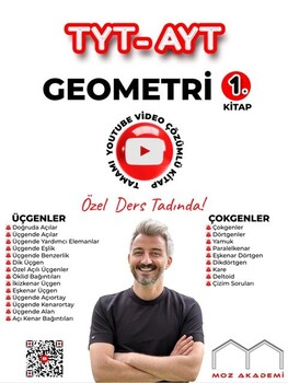 Moz Akademi TYT AYT Geometri 1. Kitap Tamamı Çözümlü Soru Bankası