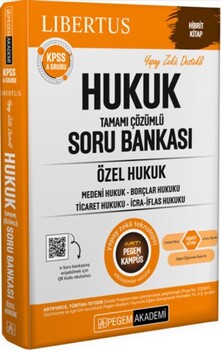  Pegem Yayınları KPSS A Grubu Libertus Hukuk Özel Hukuk Soru Bankası