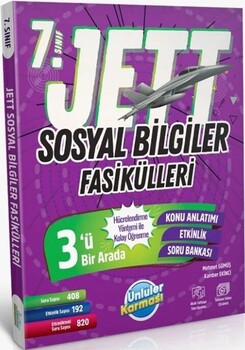  Ünlüler Yayınları 7. Sınıf Sosyal Bilgiler JETT Soru Fasikülleri