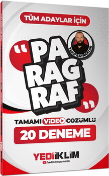 Yediiklim AGS KPSS ALES DGS YKS Tüm Adaylar İçin Paragraf Tamamı Video Çözümlü 20 Deneme