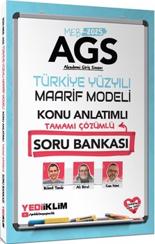  Yediiklim  2025 MEB AGS Türkiye Yüzyılı Maarif Modeli Tamamı Çözümlü Konu Anlatımlı Soru Bankası