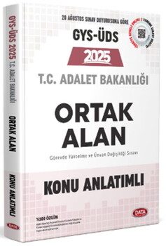 Data Yayınları 2025 GYS ÜDS Adalet Bakanlığı Ortak Alan Konu Anlatımlı