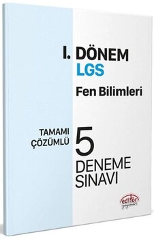  Editör Yayınları 8. Sınıf LGS Fen Bilimleri 1. Dönem 5 Deneme