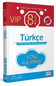  Editör Yayınları 8. Sınıf VIP Türkçe Konu Anlatımı