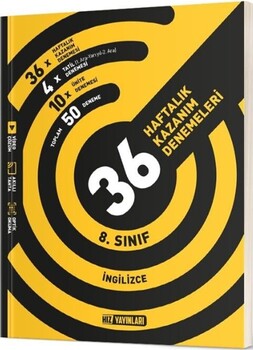  Hız Yayınları 8. Sınıf İngilizce 36 Haftalık Deneme