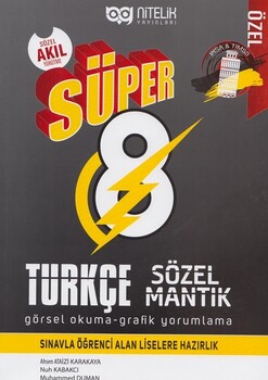 Nitelik Yayınları 8. Sınıf Türkçe Süper Sözel Mantık Görsel Okuma ve Grafik Yorumlama Soru Kitabı