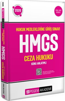 Pegem Akademi 2026 Hukuk Mesleklerine Giriş Sınavı HMGS Ceza Hukuku Konu Anlatımlı