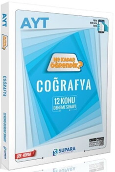  Supara Yayınları AYT Coğrafya Ne Kadar Öğrendik Konu Denemeleri